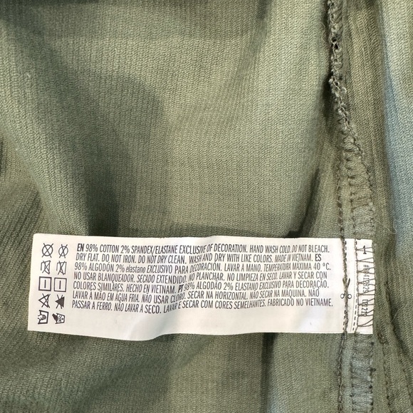 Forever21 Green Cotton Sleeveless Overall Dress with Pockets - Picture 7 of 7